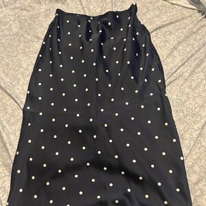 Polka Dot Navy Midi Skirt Old Navy